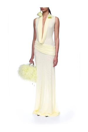 Plunge Neckline Sleeveless Gown DAVID KOMA | SS25DK01DLYELLOW